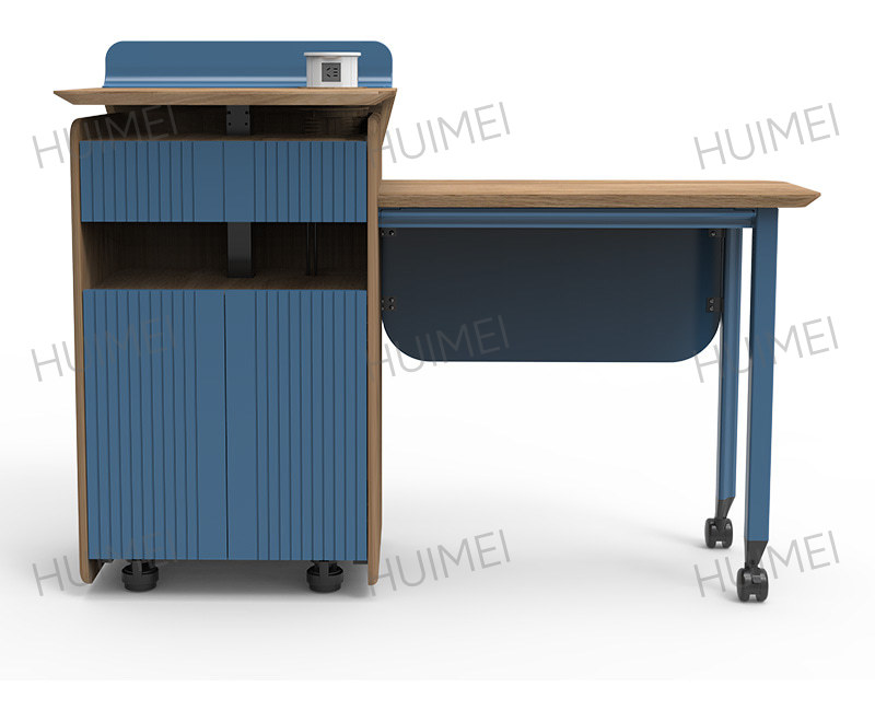 Mobile, Rechargeable, Detachable, And Adjustable Podium with Flexible Movement and Stable Design