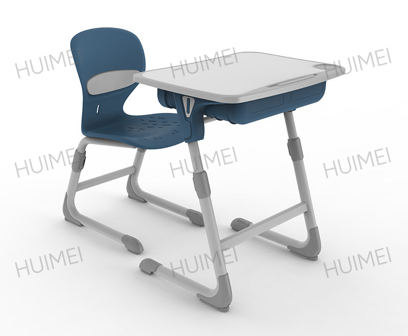 Elementary/Junior High School - Height Adjustable Steel Wood Desk and Chair Set