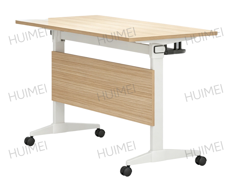 Huimei HMZX-001 Natural Wood Color Narrow Table with Wheels
